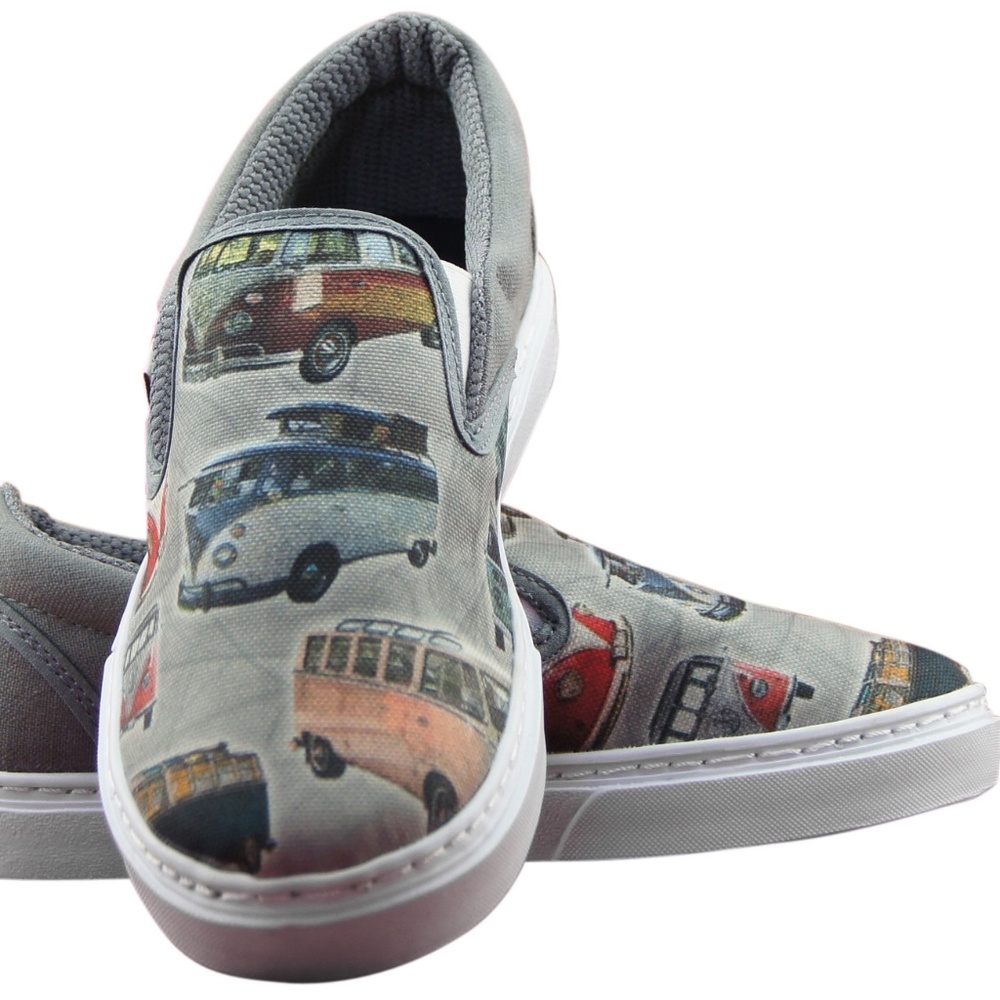 WOMEN'S PRINTED CANVAS SNEAKERS "80'S VW MICROBUS"